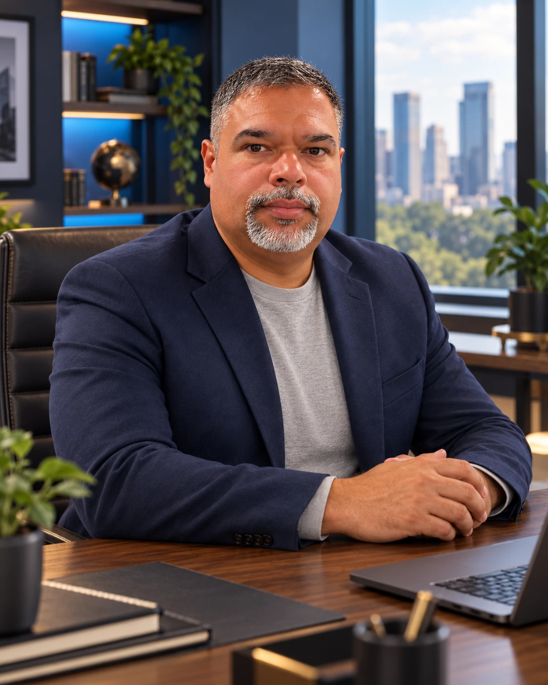 Illustrative executive-office portrait of Richard Mauri, founder of BeyondCircuit Technologies