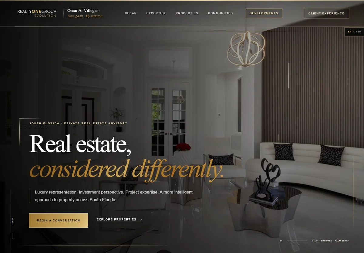 Cesar Sells Investments website homepage