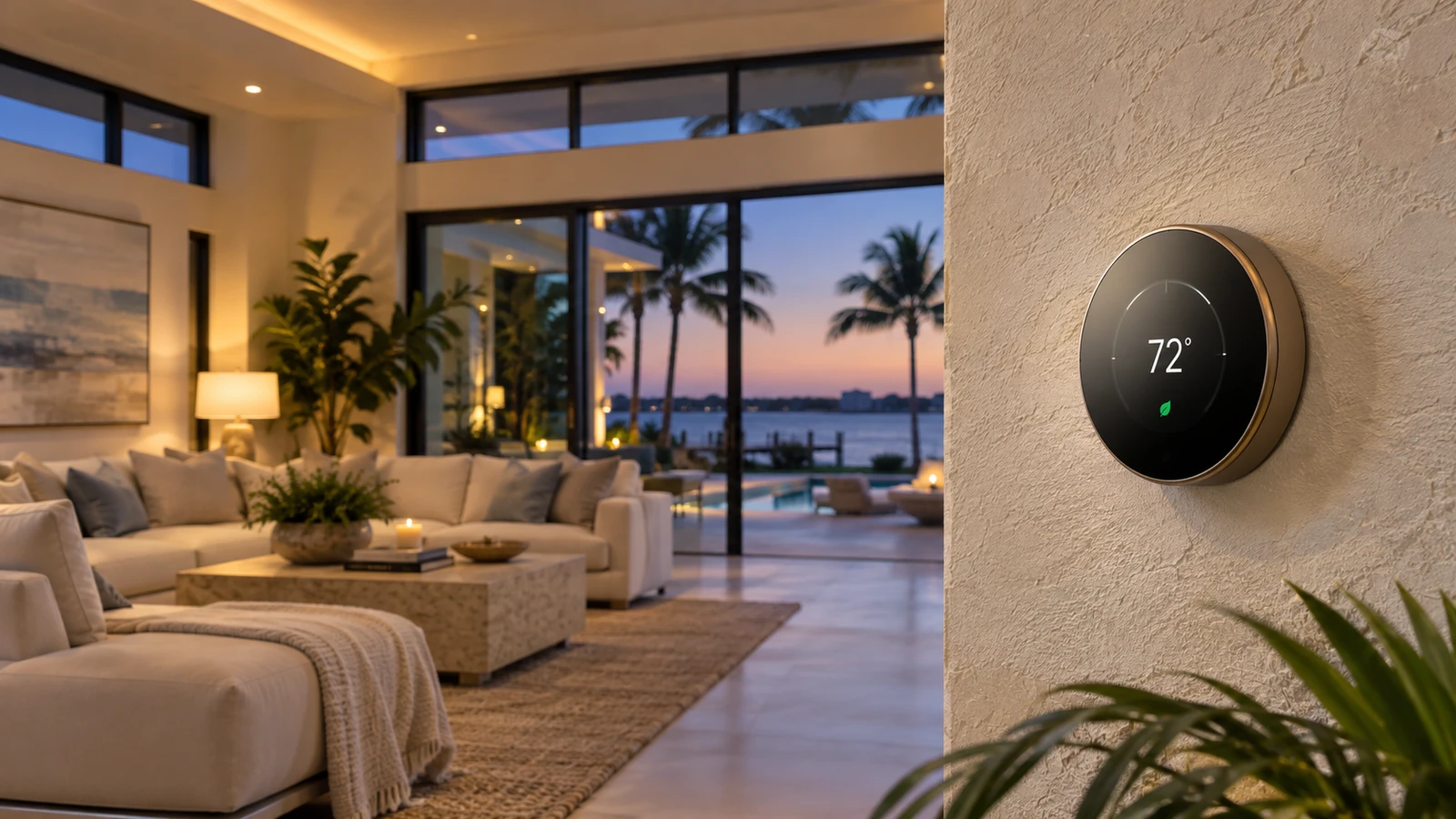 Climate control & smart thermostats — illustrative smart-home scene
